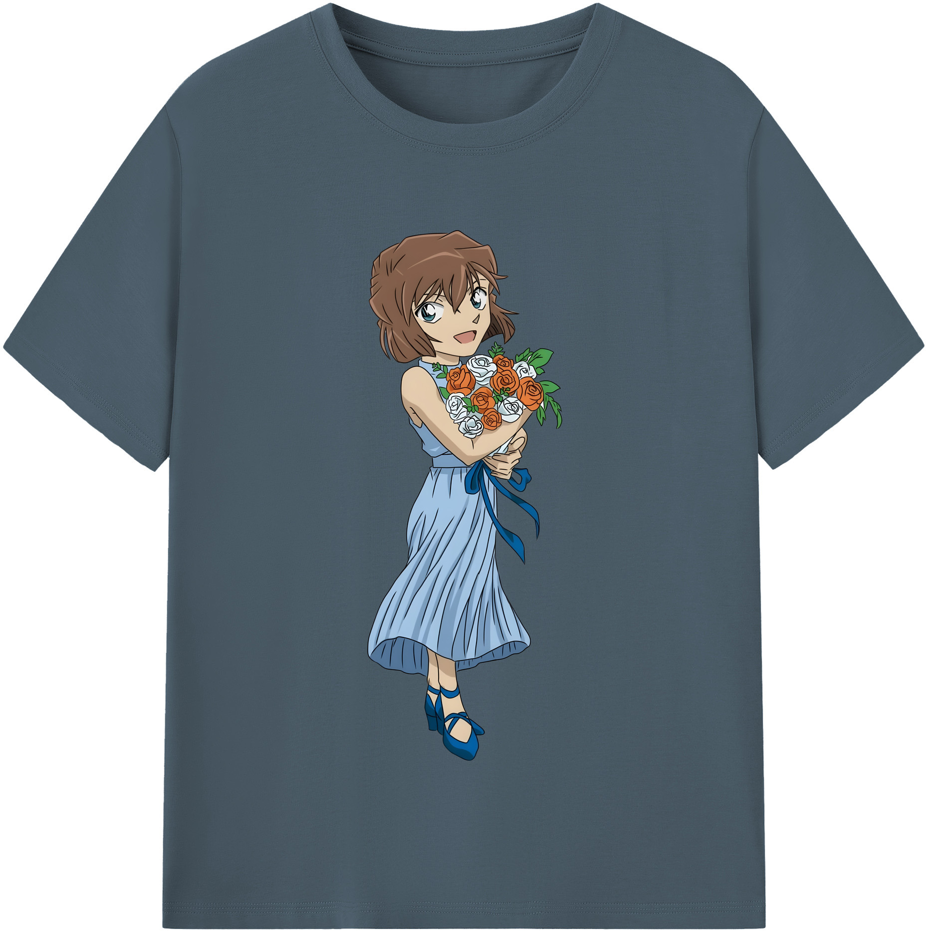 （画像用） 名探偵コナン 灰原 哀 はいばら あい Detective Conan Anita Hailey、Vi Graythorn Haibara Ai 綿100％半袖Tシャツ（フロントプリント）